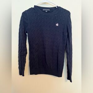 Brooks Brothers Blue Crewneck Sweater Classic Knit